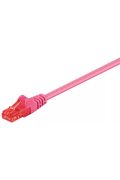 OEM Cablu UTP CAT6 mufat 2m RJ45-RJ45 patch cord rosu Goobay