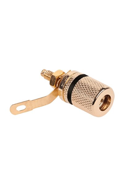 OEM Mufa 4mm mama banana montaj aurit negru