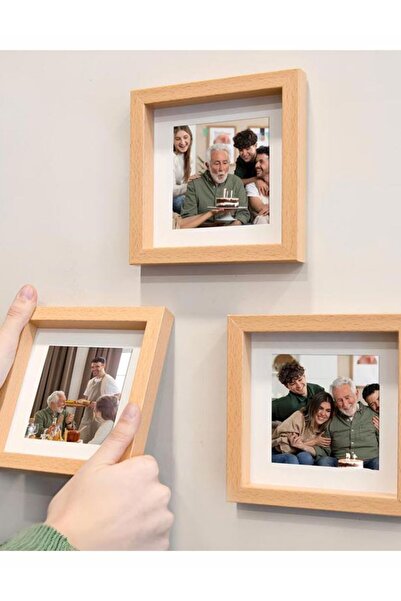 BADEAVM Yapışkanlı Sök Tak Paspartulu Pola Çerçeveler - 3'lü Paket