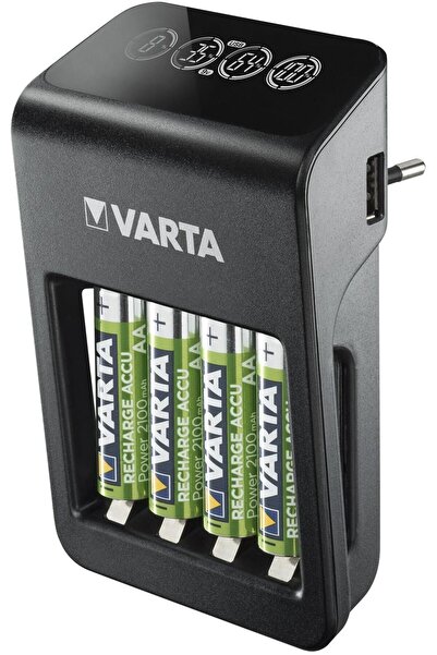 OEM Incarcator Varta 57687 AA/AAA 9V NiMH port USB +4 acumulatori AA 2100 mAh