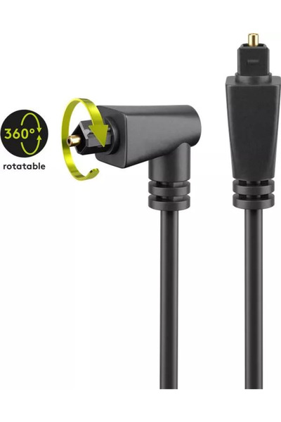 OEM Cablu Toslink - Toslink mufa la 90 grade 2m ext 4mm Goobay