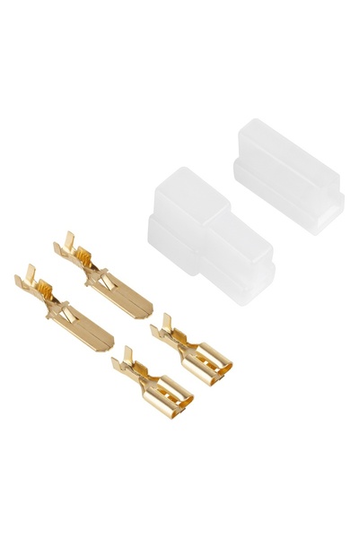 OEM Cupla 2 contacte cu protectie papuc auto 2x tata+mama 6.3mm