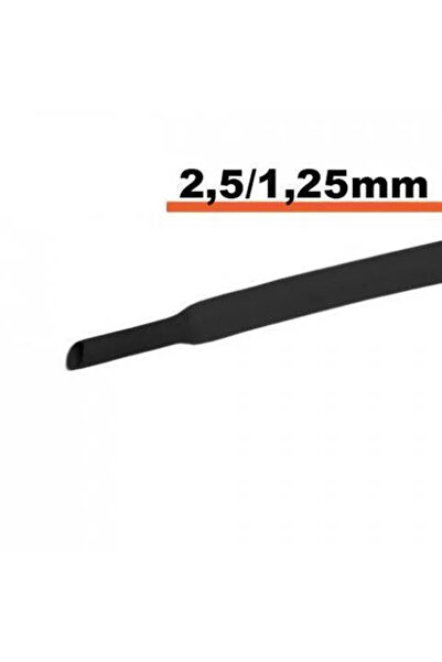 OEM Black heat shrink tube 2.5 mm/ 1.25 mm 0.5m