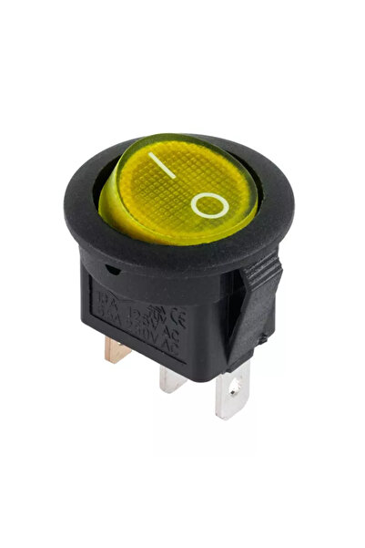 OEM Intrerupator 3 pini ON-OFF 3A 230VAC bec galben