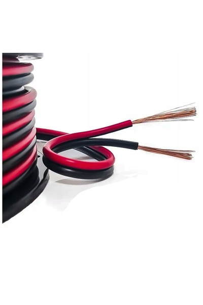 OEM Κόκκινο/μαύρο καλώδιο ηχείων 2x0.16mm χαλκού 1μ Cabletech KAB0300