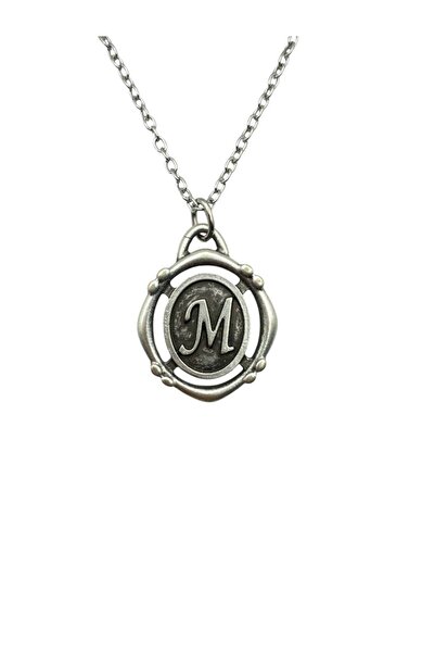 Herşey Nota M Letter Antique Unisex Necklace – Personal, Elegant, and Original Design