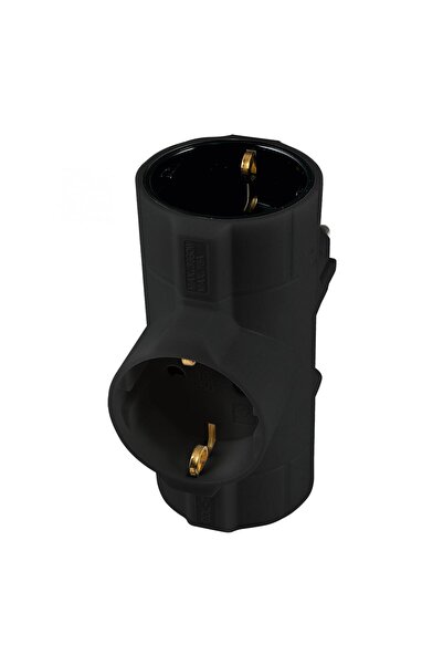 OEM Distribuitor tip T 3x prize schuko cu protectie negru 16A 3680W TPF-26/BK...