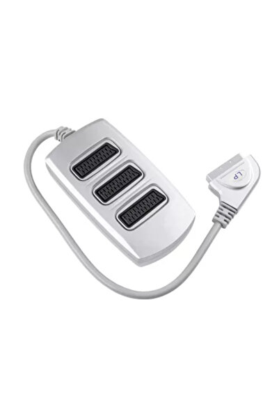 OEM Cablu adaptor Scart Box cu 3 cai Scart 21 pini mama