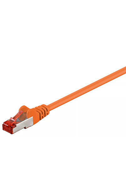 OEM CAT6 25m patch cable SFTP (PiMF) 250MHz shielded copper RJ45 orange Goobay