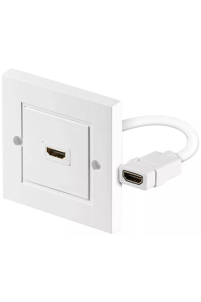 OEM HDMI mother-to-mother HDMI wall socket white screened Goobay