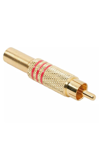 OEM Mufa RCA aurita inel rosu tata cablu maxim 6mm