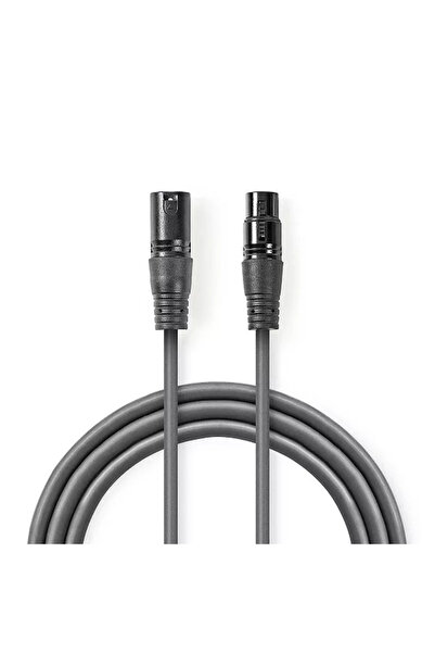 OEM Digital DMX cable XLR 3-pin male - XLR 3-pin female 110 Ohm 1.5m gray Nedis