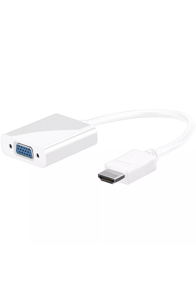 OEM HDMI to VGA adapter cable including audio white Goobay