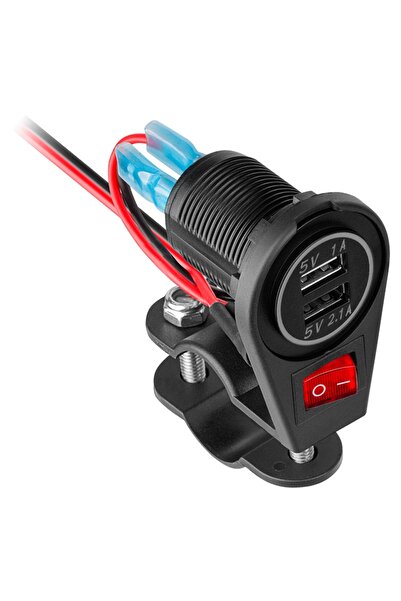 Peiying Conector MOTO 12-24V 2x USB-A 5V/1A /2.1A 11W 3100mA PY-CHR0008