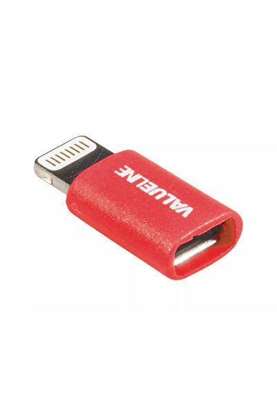 VALUELINE Adaptor iPhone Lightning tata - micro USB mama rosu
