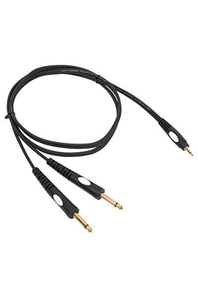 OEM Cablu JACK 3.5 mm STEREO tata - 2x JACK 6.35 mm MONO 3m negru BST PRO