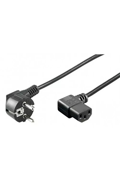 OEM PC power cable 2m schuko 90 degrees to IEC320-C13 90 degrees Goobay