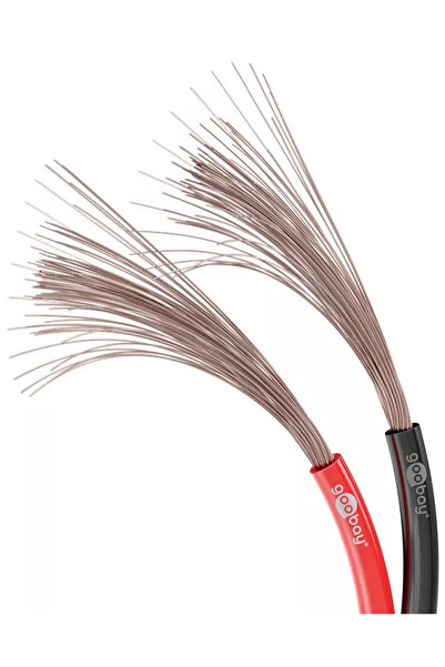 goobay Cablu difuzor 2x2.5mm rosu/negru OFC cupru fara oxigen 15085