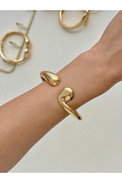 YOUES JEWELRY 316l Çelik Kalın Kelepçe Bileklik Kadın Bilezik