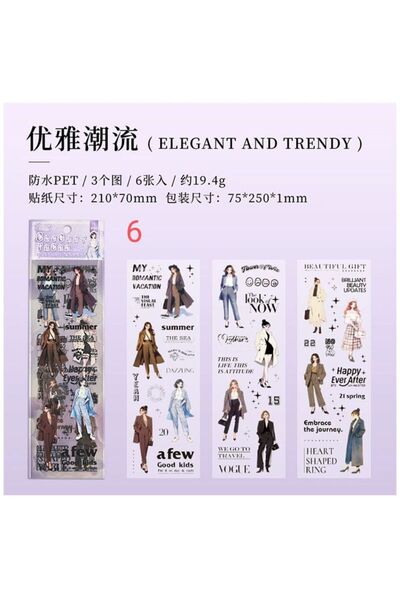 İthal E3-6 foi de autocolante PET pentru fete, croială bucăți - Număr: 3