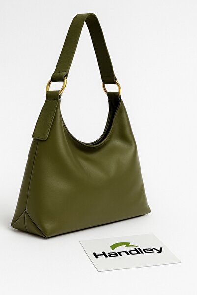 Handley Geantă de umăr casual cu curea din piele intoarsa de lux
