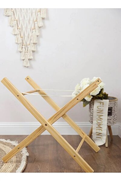 Fun Moment Moses Basket Portable Baby Bed with Sturdy Stand (Off White)