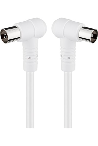 goobay COAXIAL TV antenna cable 2.5m 90 degree elbow female-male 75 ohm class...