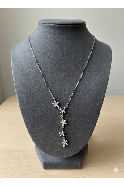 MEEB BİJUTERY 316L Zircon Stone Steel Necklace