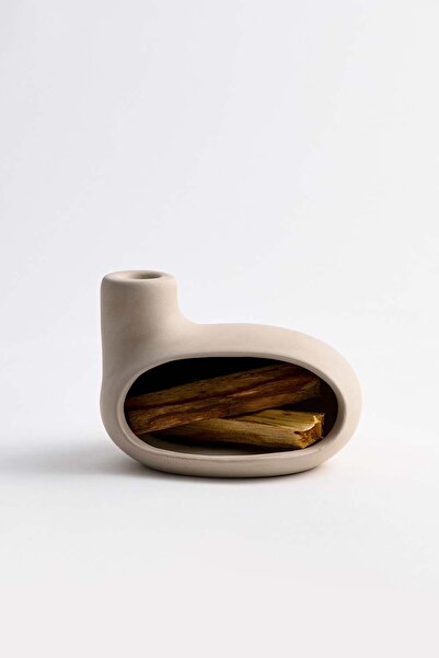 Yel Studios Premium El Yapımı Modern Seramik Gri Tütsülük