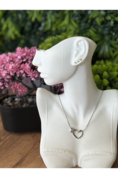 B & S Heart Letter t Steel Necklace