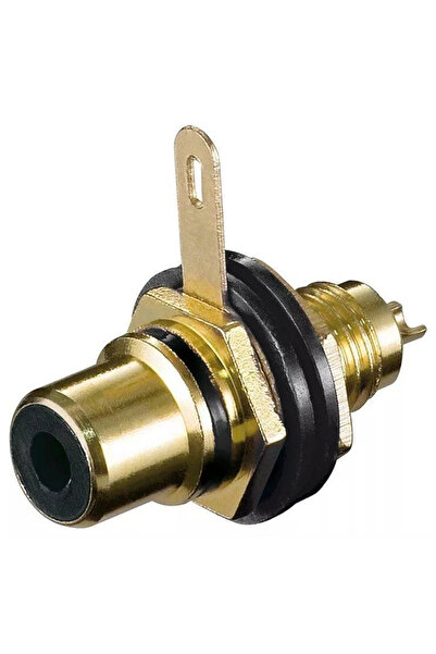 OEM Conector RCA mama aurit montare pe panou negru Goobay