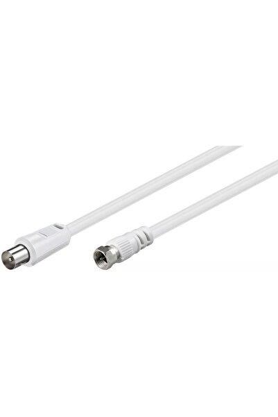 OEM Antenna/SAT connection cable 5m F male - Coaxial male white Goobay