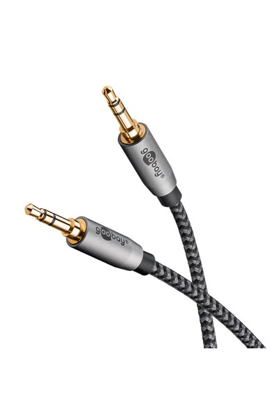 OEM Stereo audio cable AUX Jack 3.5 mm male-male 2m premium extremely flexibl...