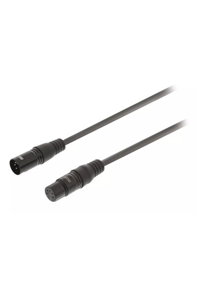 OEM XLR Digital cable XLR 5 Pin male - XLR 5 Pin female 3m Gray Sweex