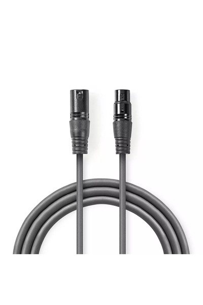 OEM Cablu audio XLR 3-Pini tata - XLR 3-Pini mama Balansat 0.5m GrI NEDIS