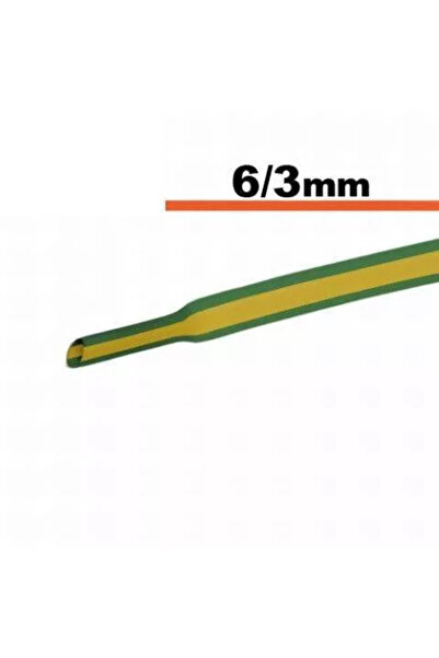 OEM Heat shrink tube yellow-green 6mm/ 3mm 0.5m