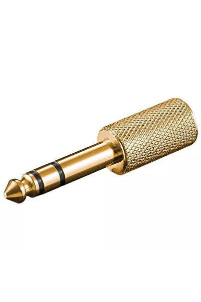 OEM Adaptor JACK 6.35 mm stereo - 3.5 mm mamă stereo Aur Gold Goobay