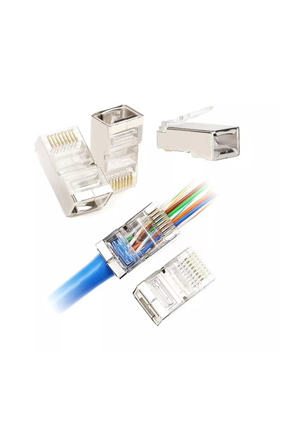 Eurokomp Mufa tata RJ45 8P8C Cat6e FTP ecranata PASS THROUGH E5944 TEL0074