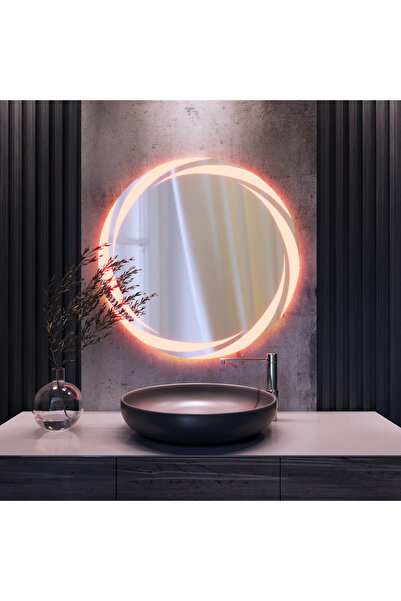 eagle mirror "Eira" Dekoratif Ledli Kumlamalı Banyo Aynası Makyaj Aynası