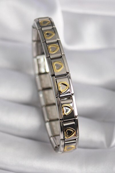 Inure Jewelry 316L الصلب الفضة اللون الذهب معالجة القلب نموذج التصنيف سوار ال...