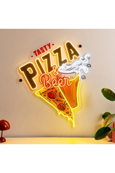 KAMER Neon LED IŞIKLI PİZZA FAST FOOD RESTORAN