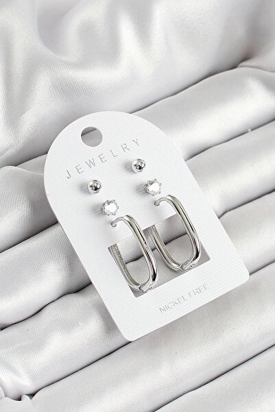 Inure Jewelry طقم أقراط نسائية مكونة من 3 أزواج من حجر الزركون والنحاس واللون...