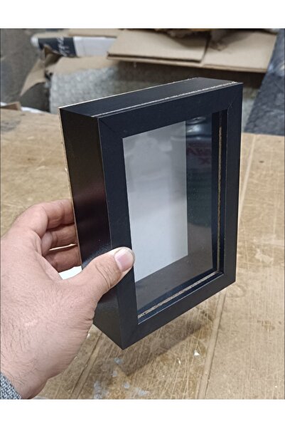 Home Kuru çiçek çerçevesi derinlikli gül kutusu 20x15 siyah