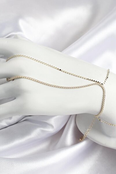 Inure Jewelry سلسلة مطروقة من حجر الزركون النحاسي موديل ذهبي اللون للنساء شاه...