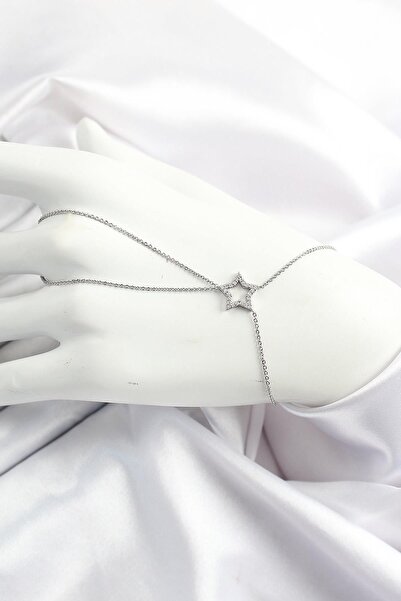 Inure Jewelry نحاس فضي اللون حجر الزركون نجمة موديل شاهمران