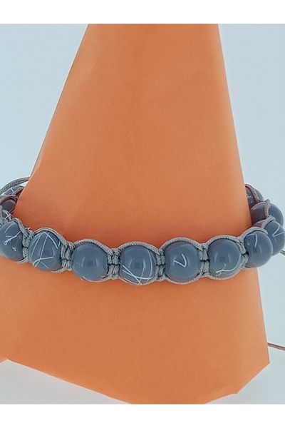 elisitakistory Men's Bracelet Bead Knitted