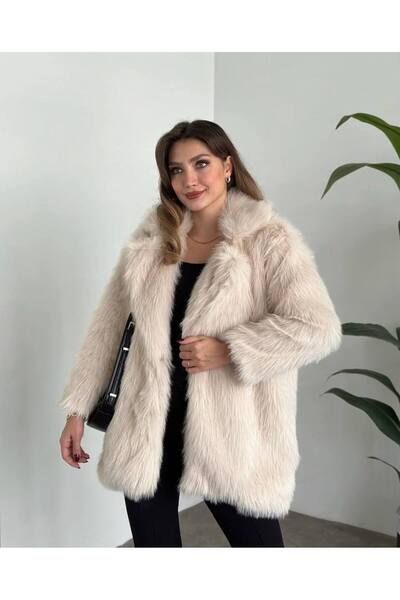 Crystal Life Faux Long Coat