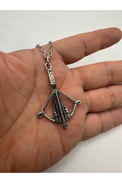Herşey Nota Unisex Necklace with Crossbow Arrow & Bow Figure – Symbolizes Strength, Aim, and Stability