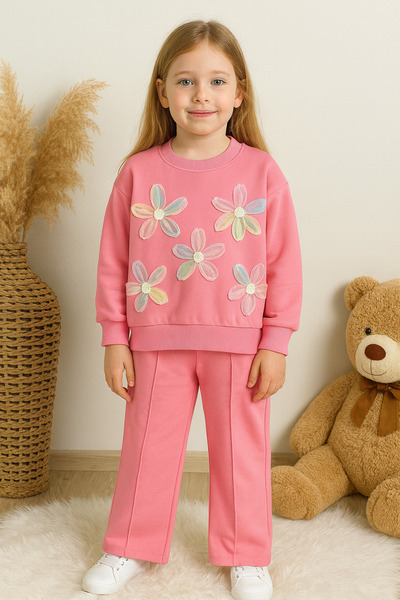 KOKOŞ BEBEK Lily Embroidered Girl's 2-Piece Set - Age 3/12 - 31508