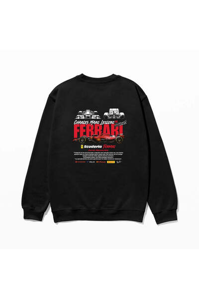 SVART WEAR Hanorac Ferrari tricou cu imprimeu 100% bumbac supradimensionat Ha...